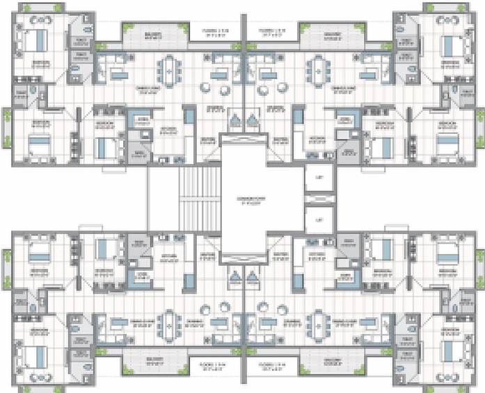 Floor Plan of Radhe Homes 42 Parkview in Science City, Ahmedabad - Image 153288