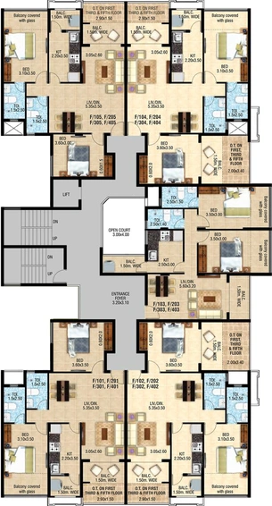 Floor Plan of Saville Golden Serenity in Margao, Goa - Image 153368