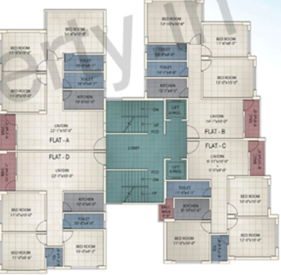 Floor Plan of Prudent Prana in Garia, Kolkata - Image 153485