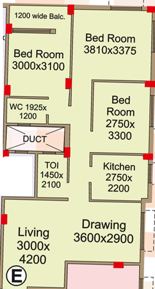 3 BHK Flat in Ever Blink Oxford in Howrah, Kolkata - Image 811356