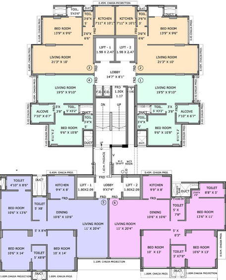 Floor Plan of Lifescapes Arihant in Girgaon, Mumbai - Image 30410