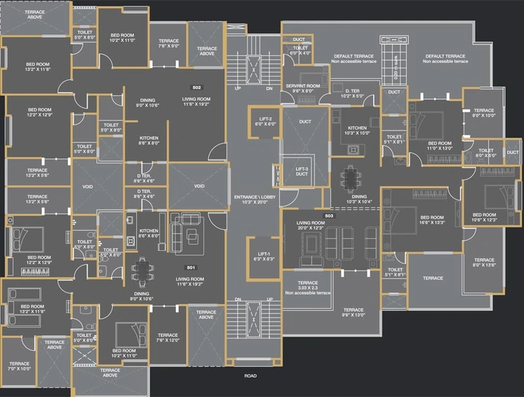 Floor Plan of Yash Elina in Kothrud, Pune - Image 113722