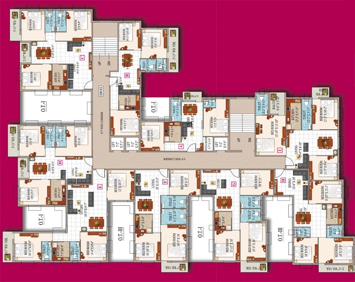 Floor Plan of GM Meena Icon in Sodepur, Kolkata - Image 153651
