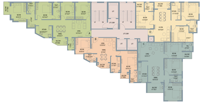 Floor Plan of Arya Altamount in EM Bypass, Kolkata - Image 153698