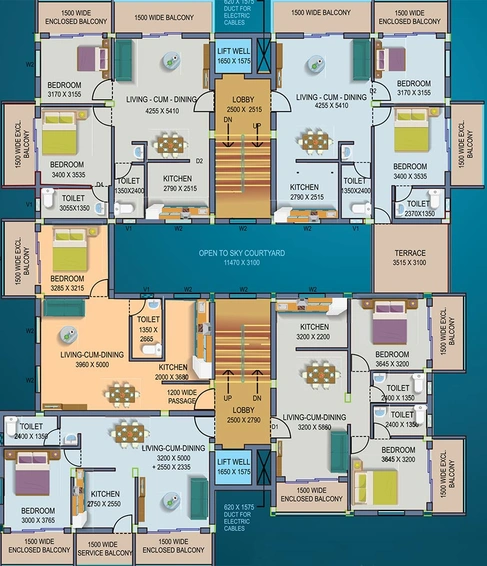 Floor Plan of VD Sylvan Nest in Thivim, Goa - Image 153956