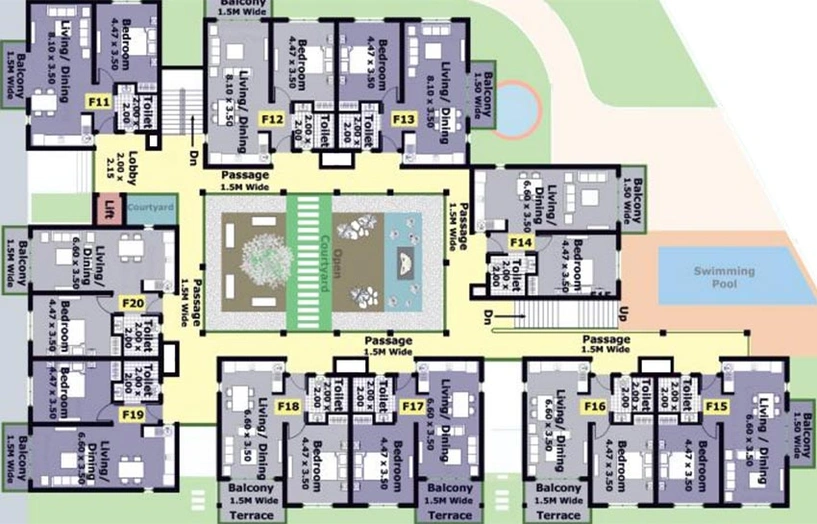 Floor Plan of Susheela Verdante in Moira, Goa - Image 153992