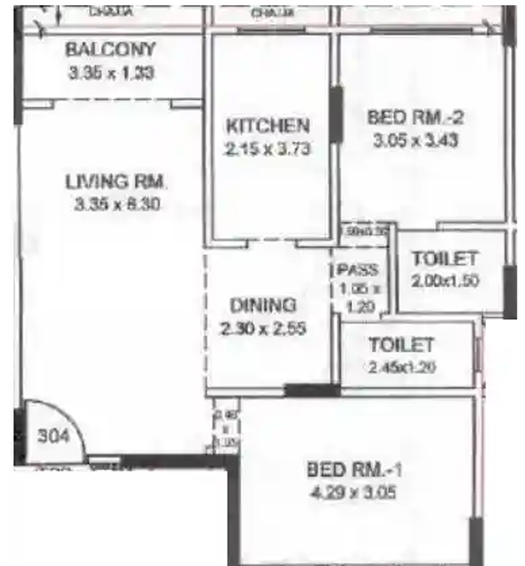 2 BHK Flat in Ankur Acharat Baug in Santacruz West, Mumbai - Image 744142