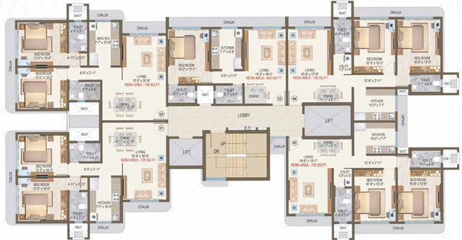 Floor Plan of Aishwarya Optima in Mulund West, Mumbai - Image 113509