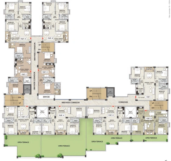 Floor Plan of Jupiter Airport Sky City in Dum Dum, Kolkata - Image 154420