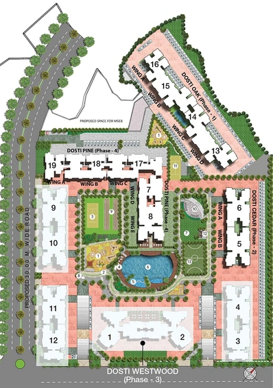 Master Plan of Dosti Pine in Thane West, Thane - Image 154511