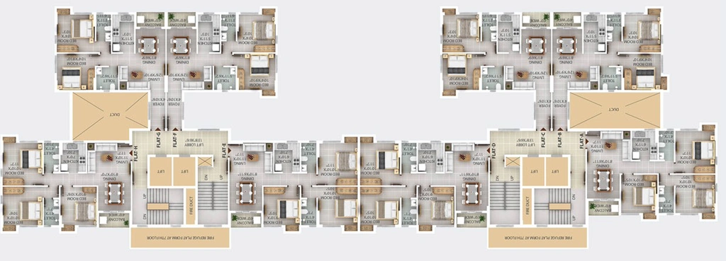 Floor Plan of Lumberman Southern Woods in Garia, Kolkata - Image 154476
