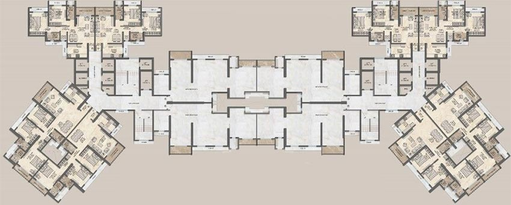Floor Plan of Dosti Willow in Thane West, Thane - Image 154554