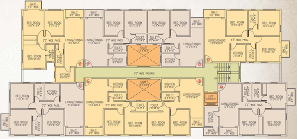 Floor Plan of Magnolia Prestige in Rajarhat, Kolkata - Image 154654