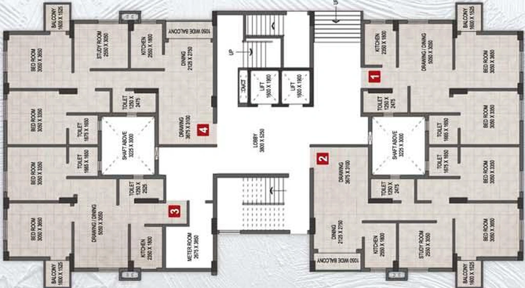 Floor Plan of Magnolia Sky View in Rajarhat, Kolkata - Image 154691