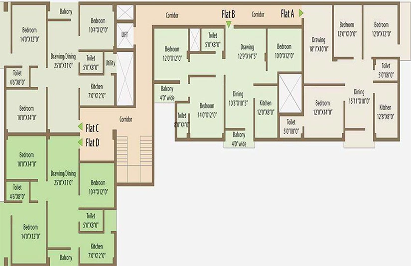 Floor Plan of Laxmi Bhawan in Gautam Nagar, Bhubaneswar - Image 154699