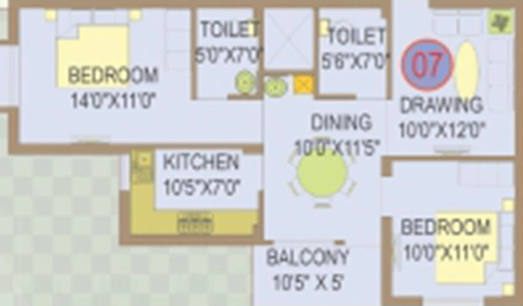 2 BHK Flat in Laxmi Enclave in Hanspal, Bhubaneswar - Image 811695
