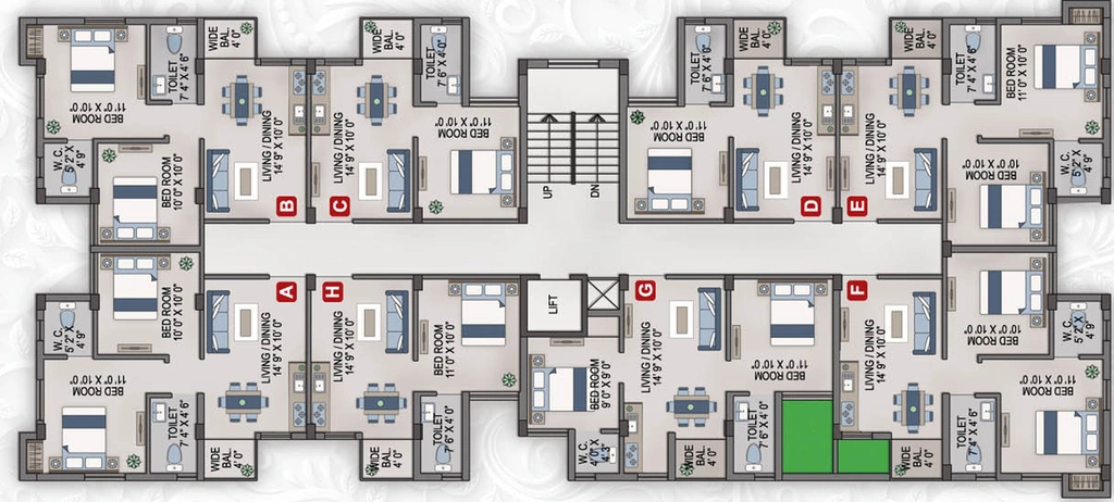 Floor Plan of Magnolia Srijana in Barasat, Kolkata - Image 154735