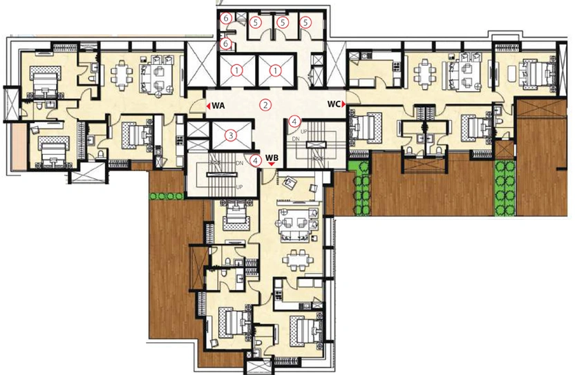 Floor Plan of Mani Vista in Tollygunge, Kolkata - Image 154774