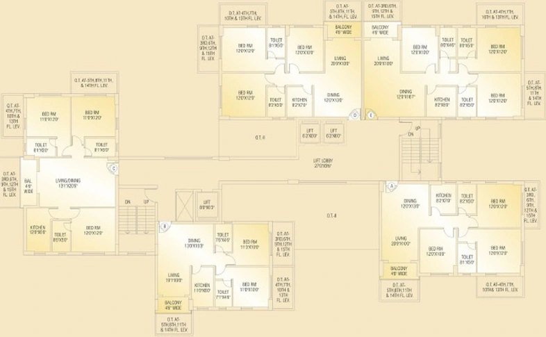 Floor Plan of Natural Shivom Utopia in EM Bypass, Kolkata - Image 154819