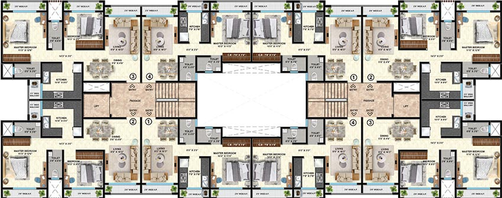 Floor Plan of Shantee Flamingo Residency in Vasai West, Palghar - Image 154877