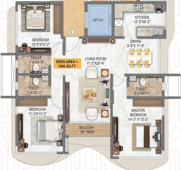 3 BHK Flat in Sawla Palazzo 90 in Ghatkopar East, Mumbai - Image 745650