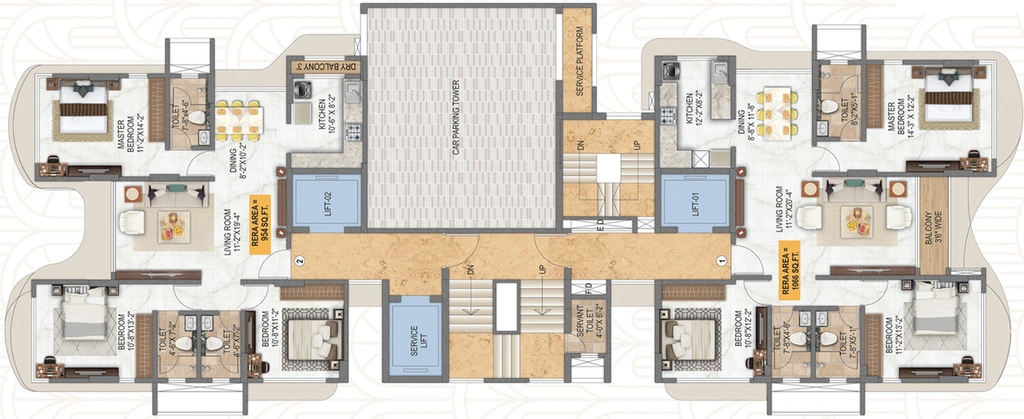 Floor Plan of Sawla Palazzo 90 in Ghatkopar East, Mumbai - Image 113788