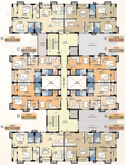 Floor Plan of Natural Symphony Towers in Behala, Kolkata - Image 154905