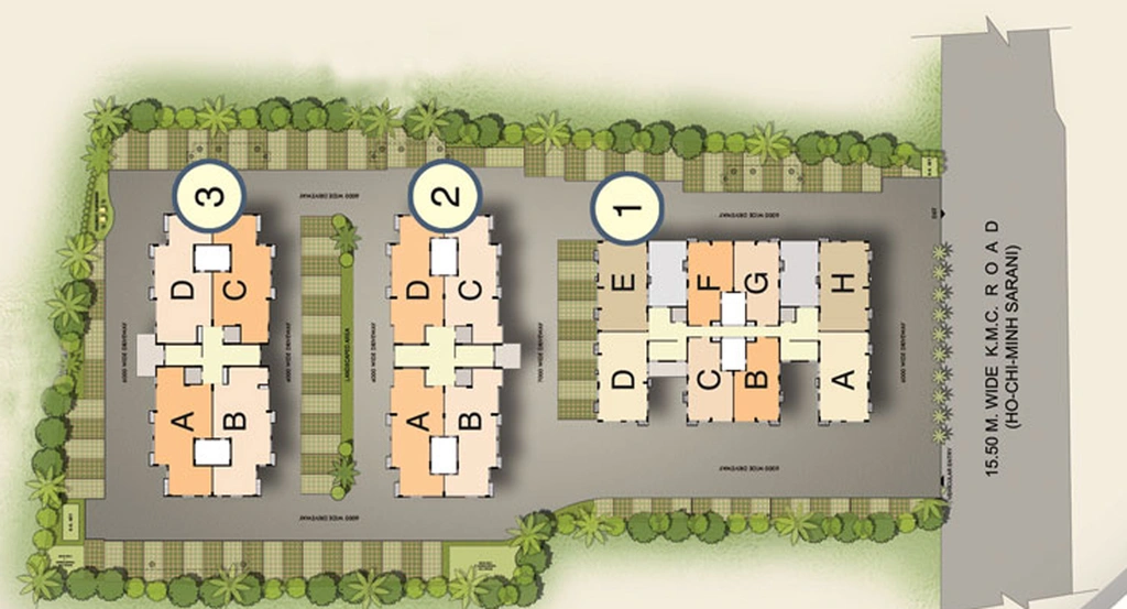 Master Plan of Natural Symphony Towers in Behala, Kolkata - Image 154906