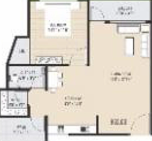 1 BHK Flat in Krishna Sankalp Residency in Amroli, Surat - Image 811746