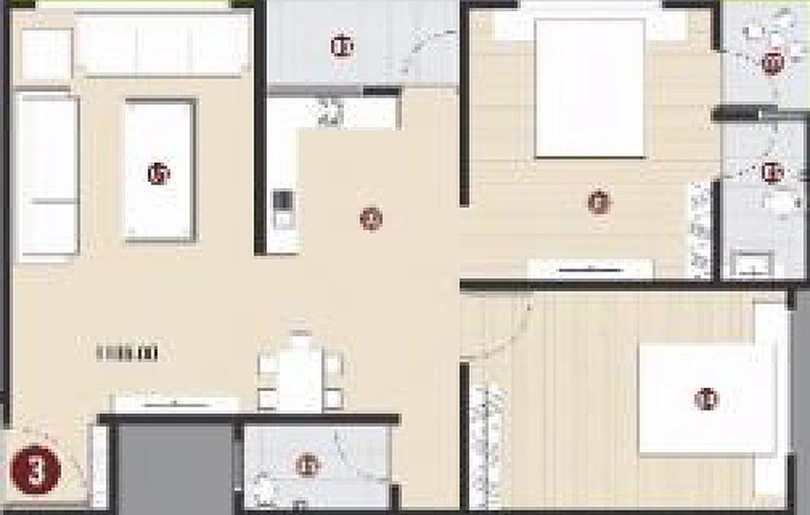 2 BHK Flat in Krishna Sankalp Residency in Amroli, Surat - Image 811747