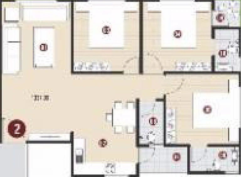 3 BHK Flat in Krishna Sankalp Residency in Amroli, Surat - Image 811749