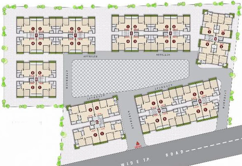 Master Plan of Krishna Sankalp Residency in Amroli, Surat - Image 154928