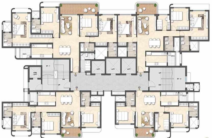 Floor Plan of Lodha Altus in Borivali West, Mumbai - Image 154957