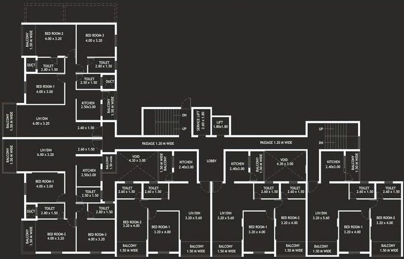 Floor Plan of MFA Tower in Mapusa, Goa - Image 155024