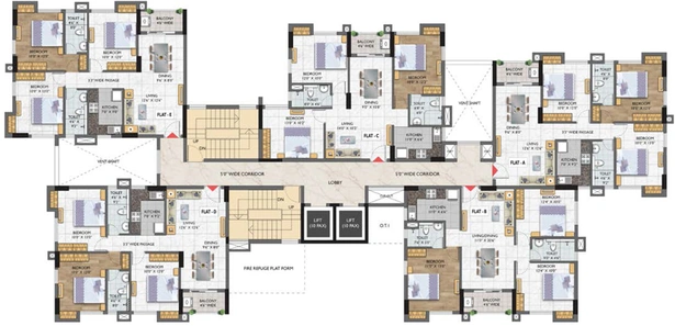 Floor Plan of Neelkanth Chitrakut Greenville in New Town, Kolkata - Image 155089