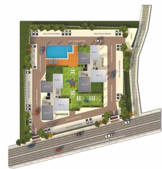Master Plan of Oswal Orchard 126 in BT Road, Kolkata - Image 155209