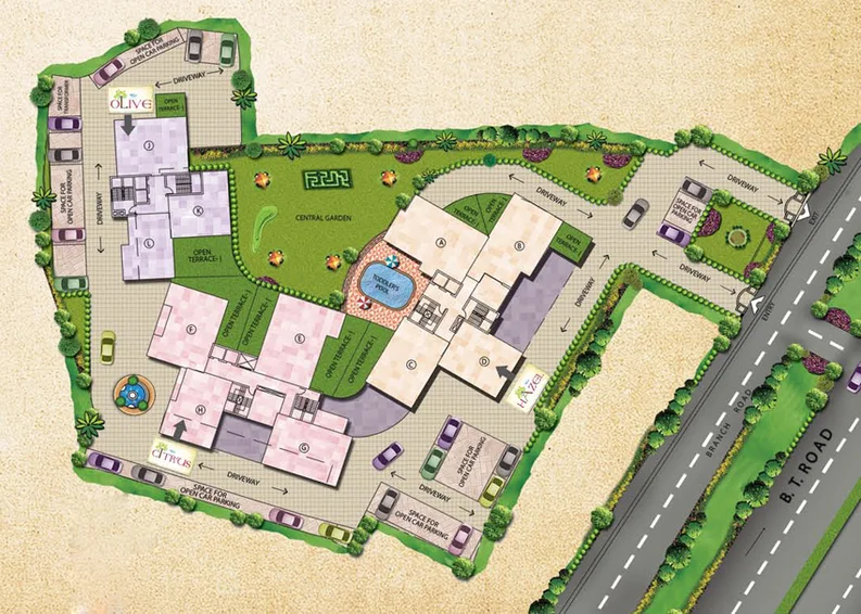 Master Plan of Oswal Orchard County in BT Road, Kolkata - Image 155216