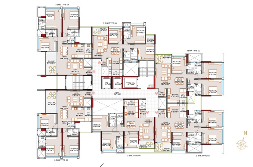 Floor Plan of Nandan Ace in Baner, Pune - Image 9988