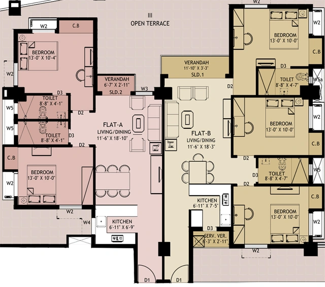 Floor Plan of Purti Flowers in Maheshtala, Kolkata - Image 155294