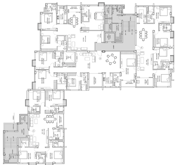 Floor Plan of Purti Hastings in Alipore, Kolkata - Image 155311