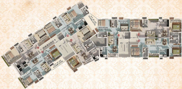 Floor Plan of Perfect Royal Vistas in Sonarpur, Kolkata - Image 155432
