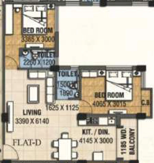 2 BHK Flat in Radhashree 30 in Phool Bagan, Kolkata - Image 811908