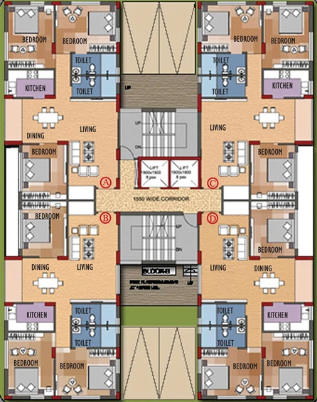 Floor Plan of Rajat Flora in Narendrapur, Kolkata - Image 155480