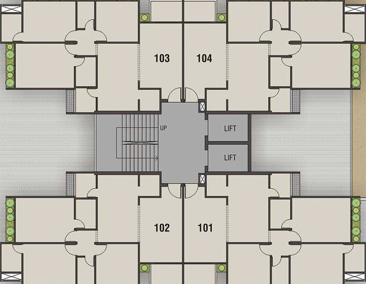 Floor Plan of Shalin Sky in Shilaj, Ahmedabad - Image 155536
