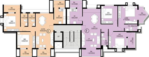 Floor Plan of Mohidin The Grand Avenue in Dabolim, Goa - Image 155646