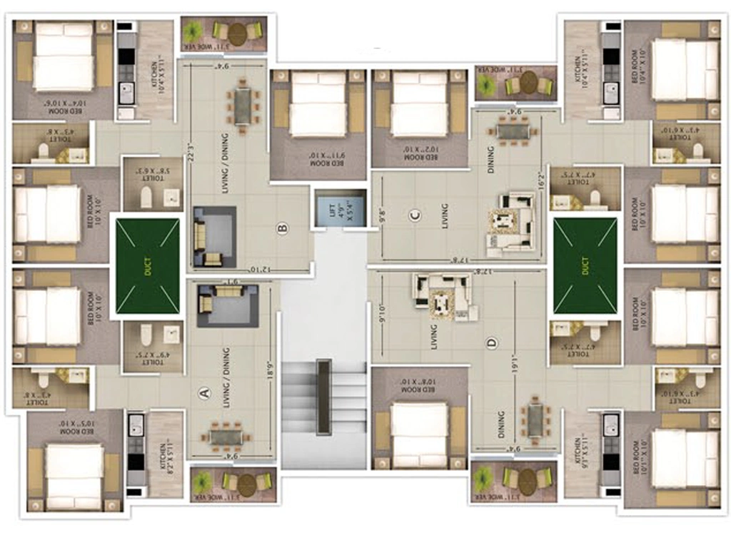 Floor Plan of Rajwada Lake Bliss in Sonarpur, Kolkata - Image 155658