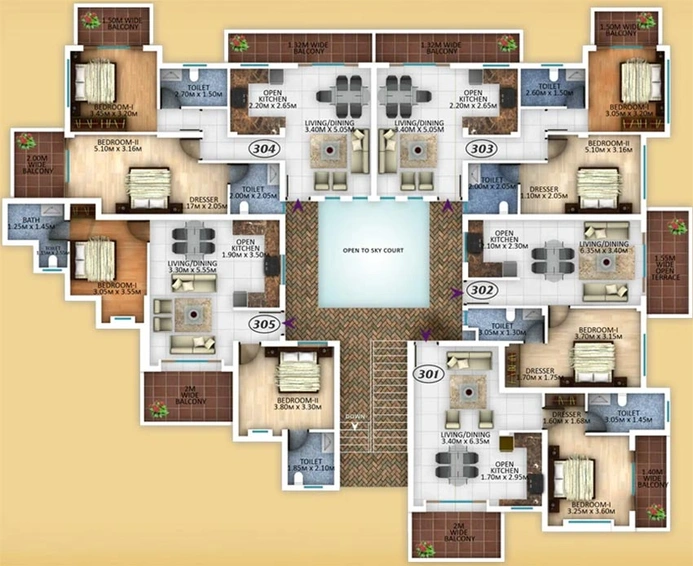 Floor Plan of Mohidin Gem in Chicalim, Goa - Image 155668