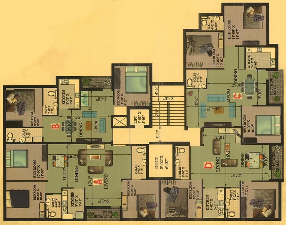 Floor Plan of Rajwada Rosewood in Narendrapur, Kolkata - Image 155724