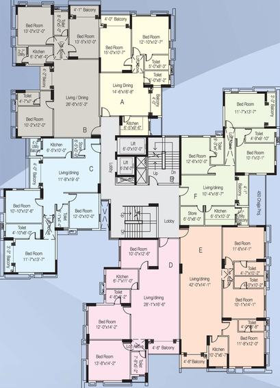 Floor Plan of Alcove Block 32 in Dum Dum, Kolkata - Image 155776