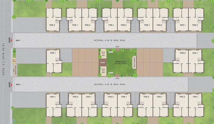 Master Plan of Sky Aameen 24 in Vavol, Gandhinagar - Image 155850